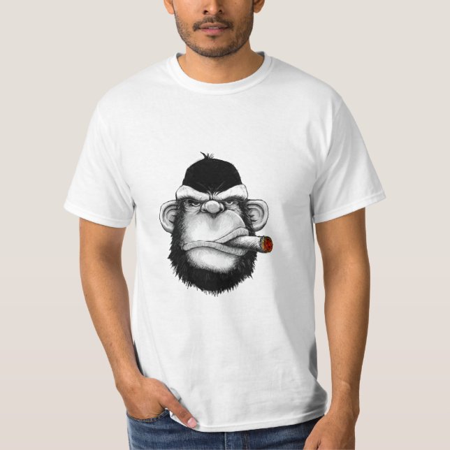 Monkey is smoking T-Shirt (Front)