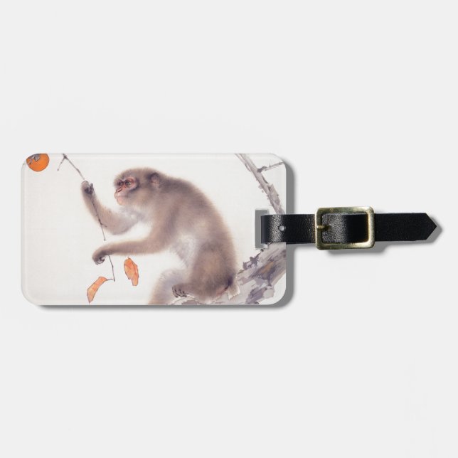 Monkey Japanese Painting Chinese Zodiac Luggage T Tag (Front Horizontal)