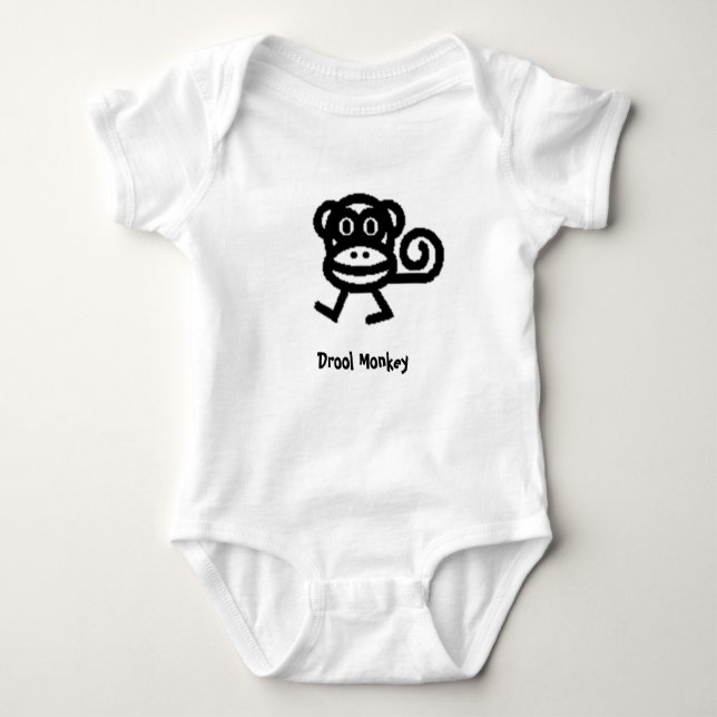 monkey.jpg, Drool Monkey Baby Bodysuit (Front)