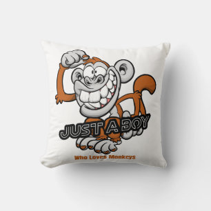 monkey  just a boy  cushion