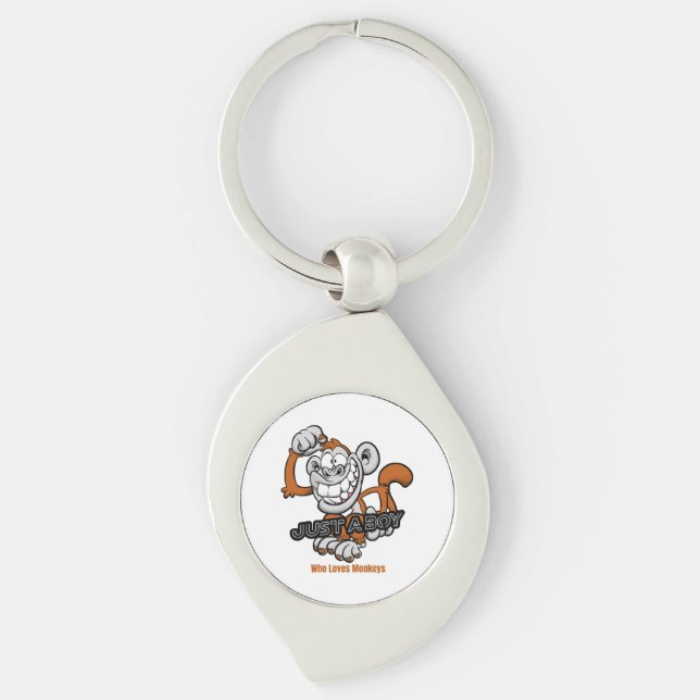 monkey  just a boy  key ring (Front)
