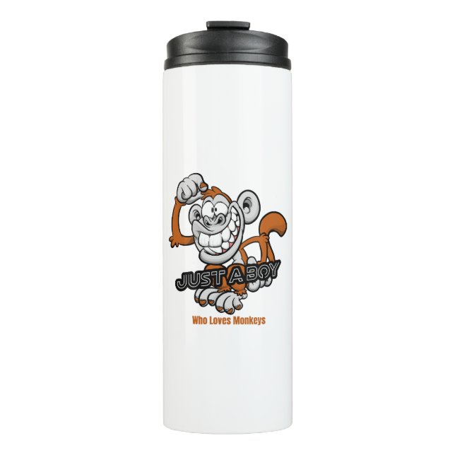 monkey  just a boy  thermal tumbler (Front)