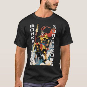 Monkey King Comic Men Black T-Shirt
