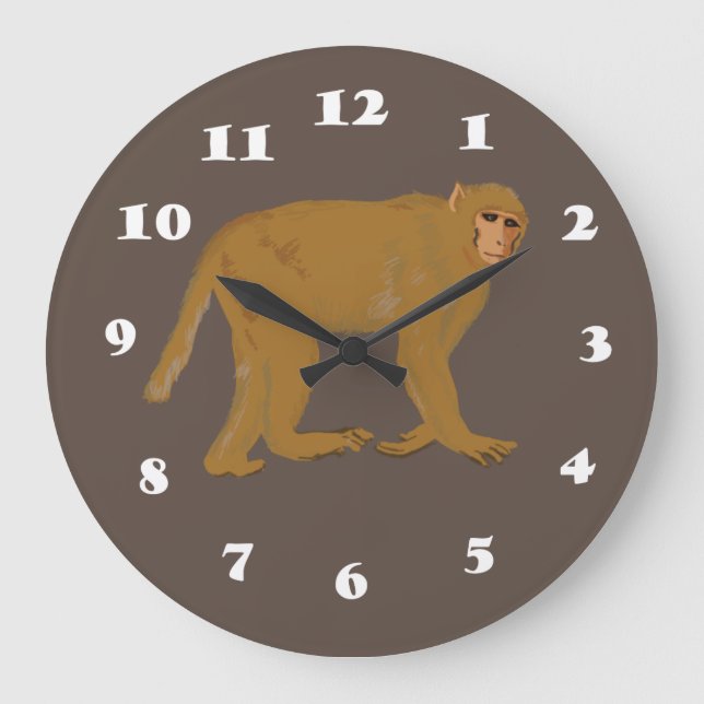 Monkey  large clock (Front)