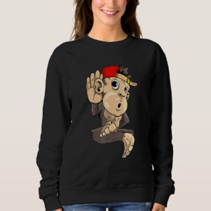 Monkey Listening Sweatshirt