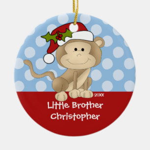 Monkey Little Brother Christmas Ornament