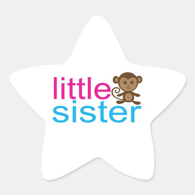 Monkey Little Sister Star Sticker (Front)