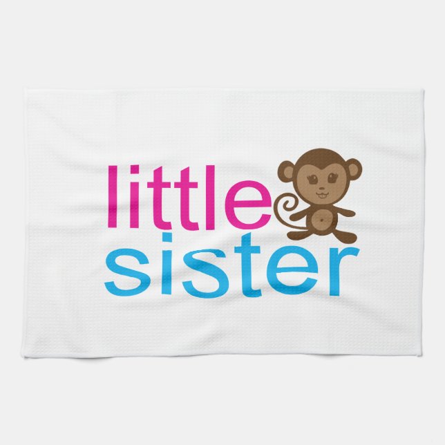 Monkey Little Sister Tea Towel (Horizontal)