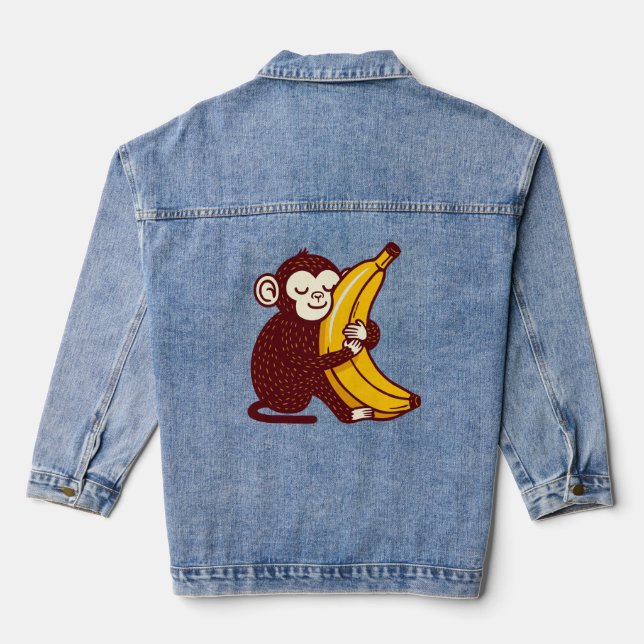 Monkey Love Banana Denim Jacket (Back)