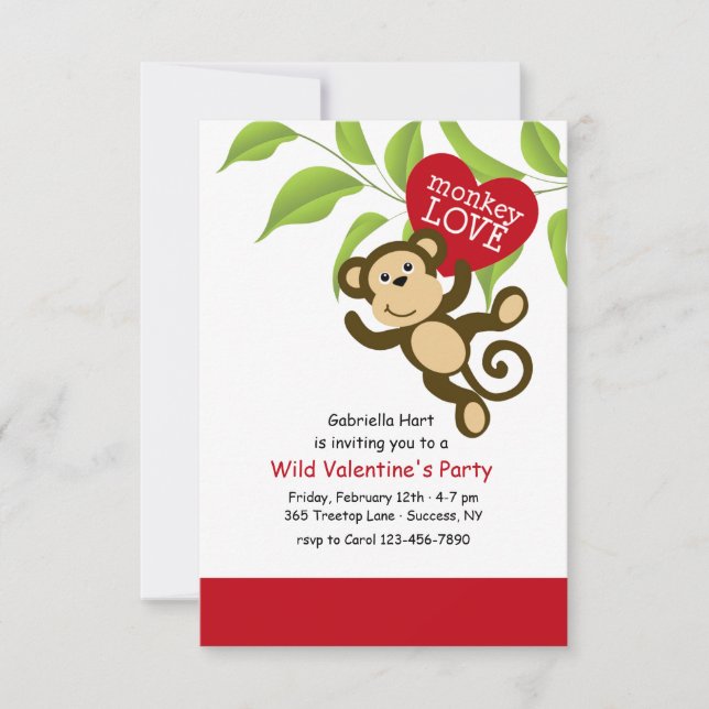 Monkey Love Invitation (Front)