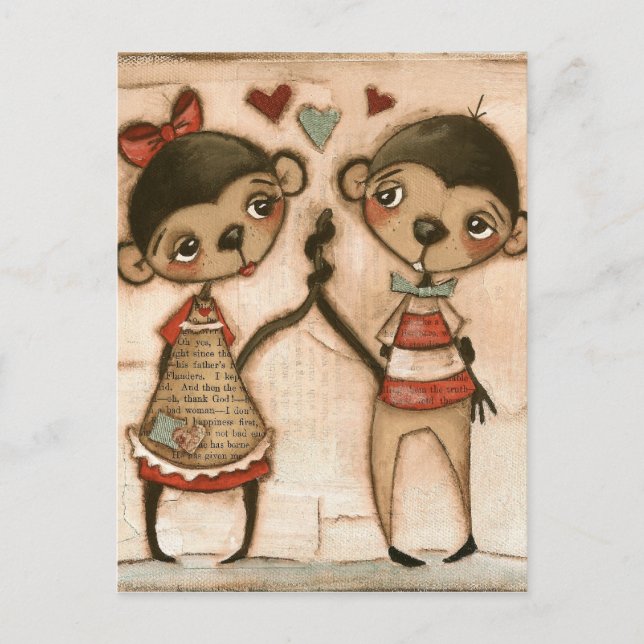 Monkey Love - Postcard (Front)