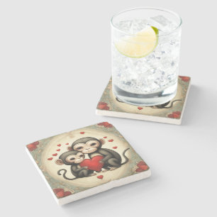 Monkey Love Stone Coaster