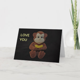 Monkey LOVE YOU Greeting Card