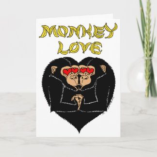 Monkey Love - You Make Me Go Bananas! Holiday Card