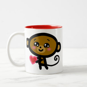 Monkey loves you! Two-Tone coffee mug