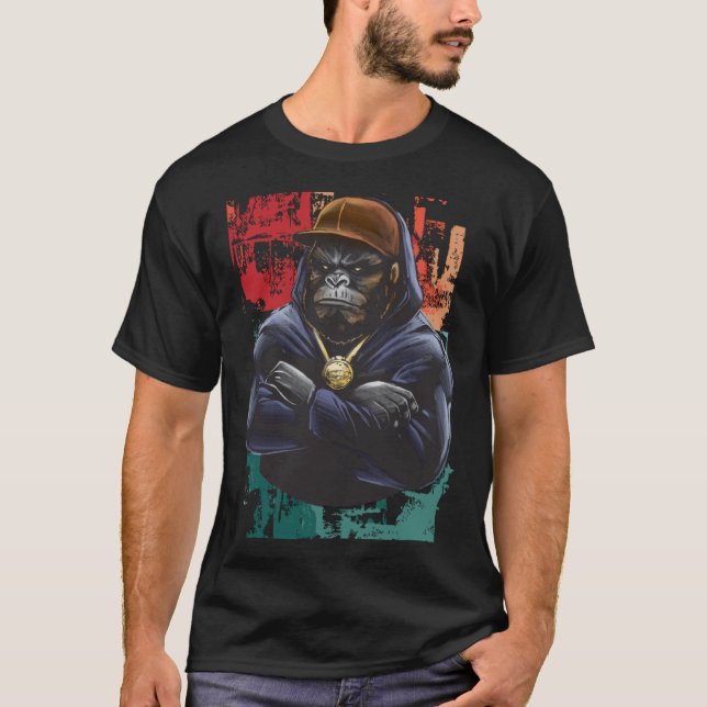 Monkey Make a statement with our Gorilla Cool T-Shirt (Front)