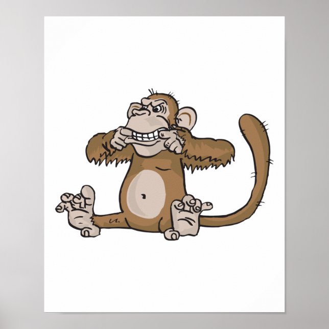 monkey making face poster (Front)