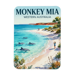 Monkey Mia Australia Magnet