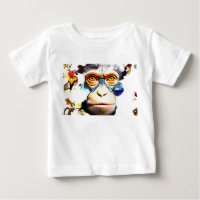 Monkey Mosaic Stained Glass T-shirt Design
