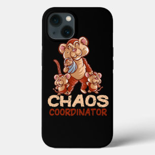 Monkey Mum Chaos Coordinator Mummy Chimpanzee Moth iPhone 13 Case
