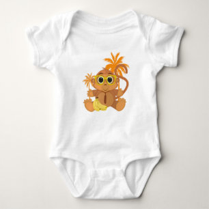 Monkey Nerd  Baby Bodysuit