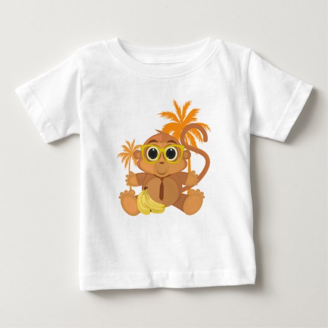Monkey Nerd  Baby T-Shirt (Front)