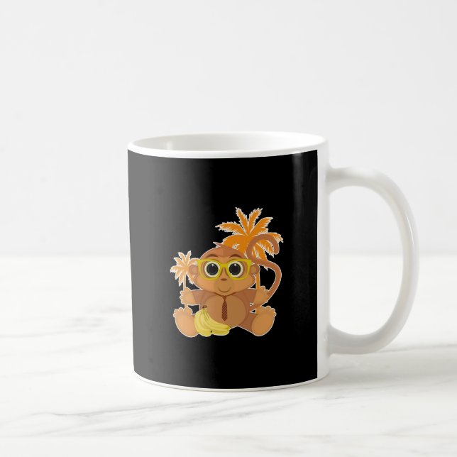 Monkey Nerd - Black Coffee Mug (Right)