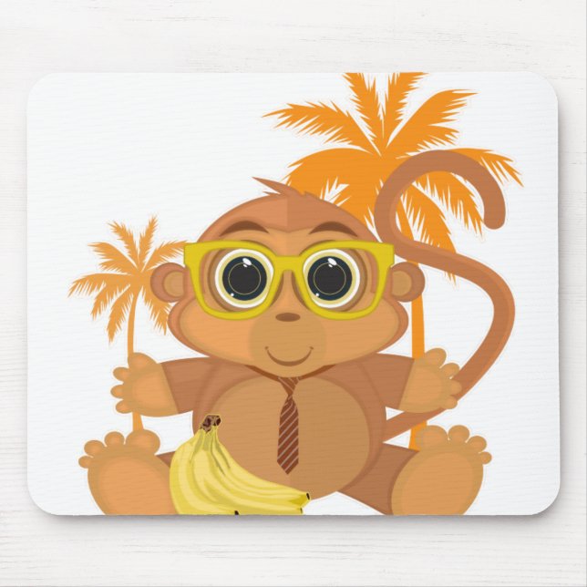 Monkey Nerd Mouse Pad (Front)