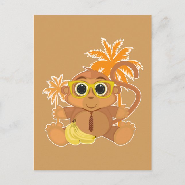 Monkey Nerd Postcard (Front)