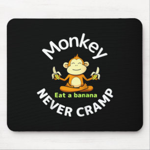 Monkey Never Cramp Eat A Banana Raglan Baseball Te Mouse Pad