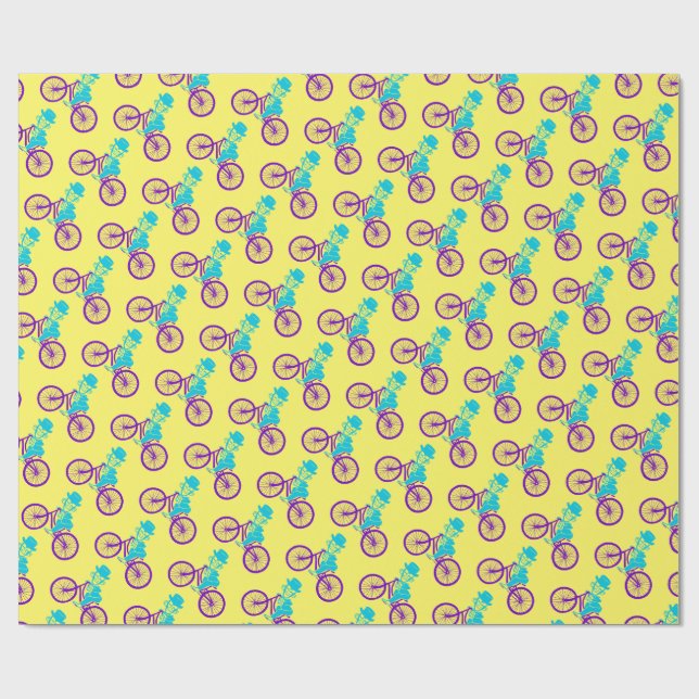 Monkey on a Bike Wrapping Paper (Flat)