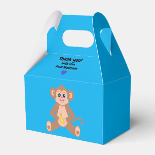 Monkey on a Blue Background Favour box