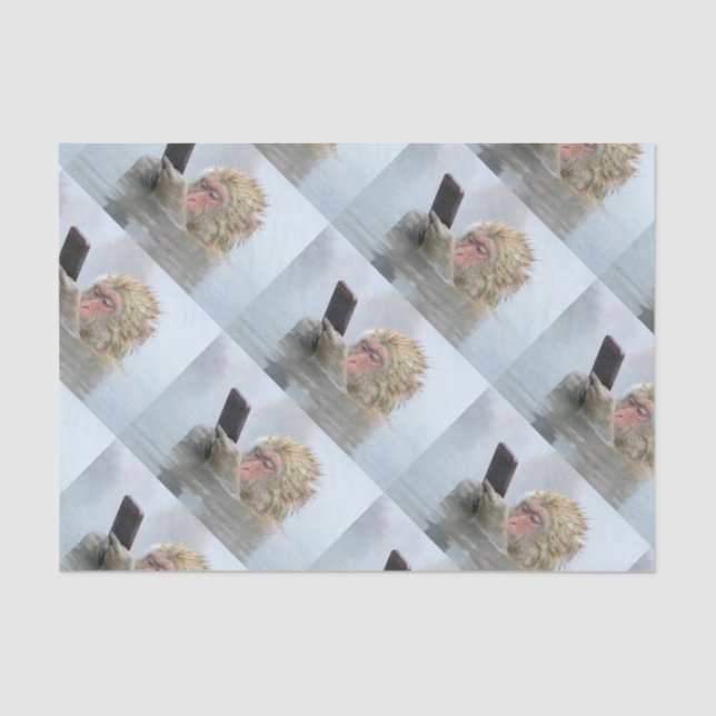 monkey on a screen tissue paper (Front)