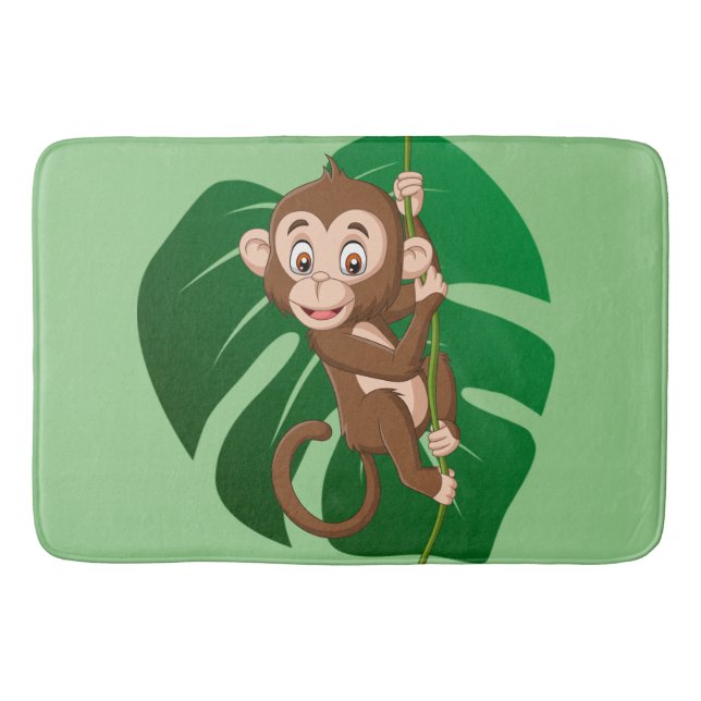 Monkey on a Vine Design Bath Mat (Front)