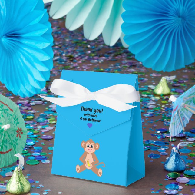 Monkey on Blue Favour box (Party)