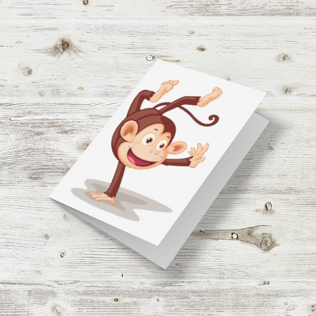 Monkey On One Hand Greeting Cards (Creator Uploaded)