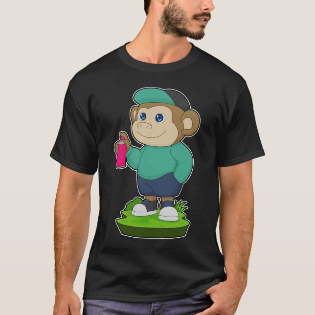 Monkey Painter Spray T-Shirt (Front)