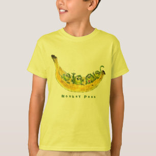 Monkey Peas Cartoon Funny T Shirt