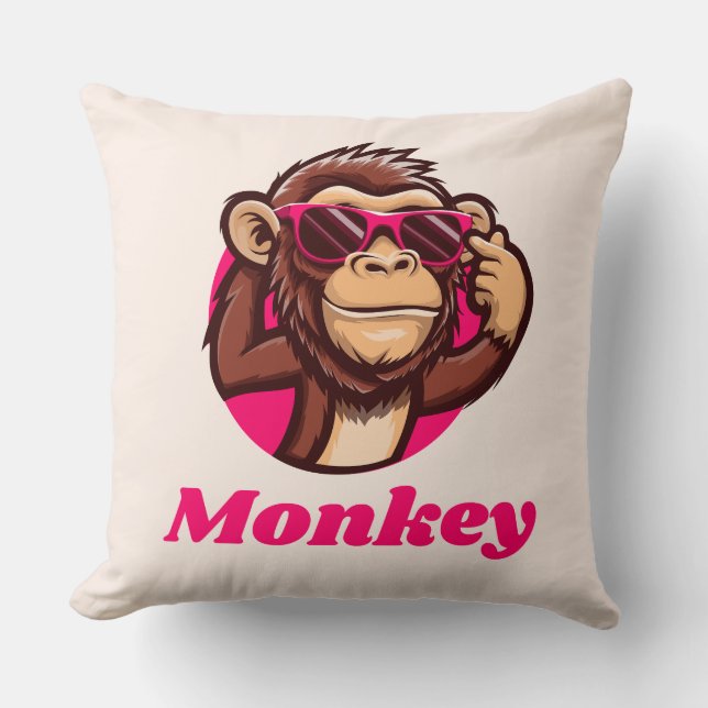 monkey pillowcase cushion (Front)