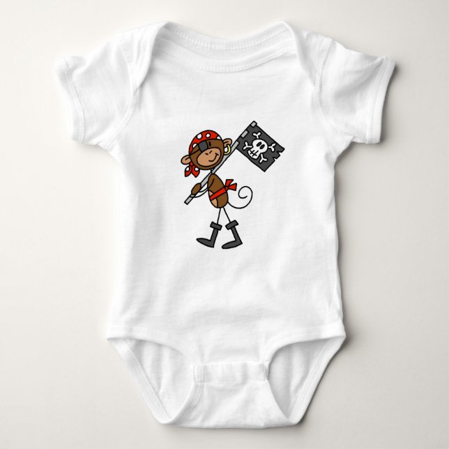 Monkey Pirate With Flag Tshirts and Gifts (Front)