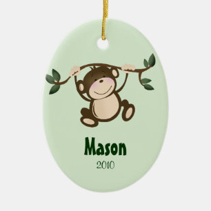 MONKEY PLAY Personalised Christmas Ornament