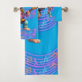 Monkey playing muasic Towel