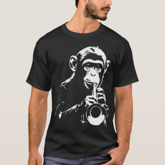monkey playing on the trumpet T-Shirt