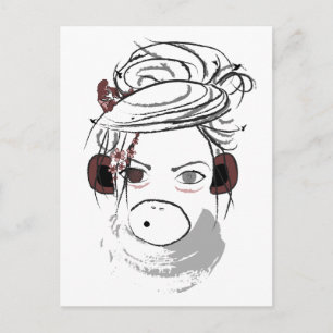 monkey. postcard