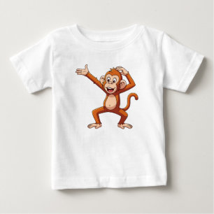Monkey Presenting and Scratching Head Baby T-Shirt