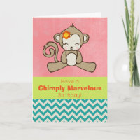 Monkey Pun Funny And Cute Birthday Greeting