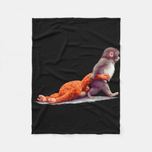 Monkey punch baby graphic little punch big love fleece blanket