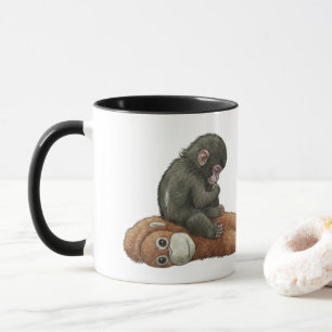 Monkey Punch, Baby Monkey Orangutan Hug  Mug