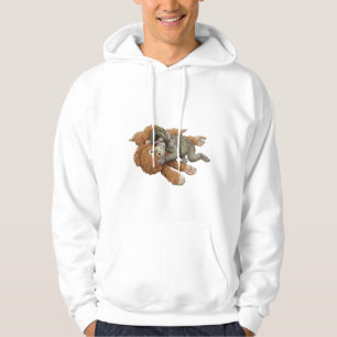 Monkey Punch Graphic, Baby Monkey Orangutan Hug  Hoodie