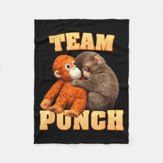 Monkey punch team punch fleece blanket